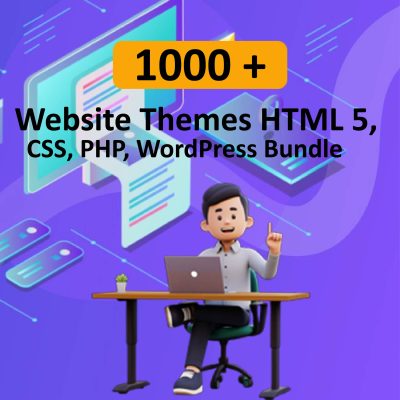 1000+ Website Themes HTML 5, CSS, PHP, WordPress Bundle